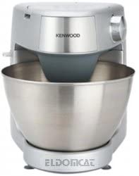 Kenwood KHC29.A0SI amasadora planetaria Prospero + cuenco grande de acero de 4,3 L, equipado con 3 herramientas de mezcla, potencia 1000 vatios, sistema de seguridad, patas antideslizantes, plata