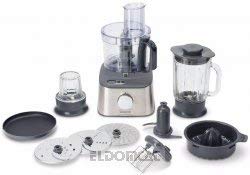 Kenwood Multipro Compact Procesador Robot de Cocina, Bol de 1,2L, Batidora de Vaso de 1,2L, Gancho para Amasar, Varillas, Discos para Cortar y Rallar, Molinillo de Especias, 800 W, FDM313S, Plata