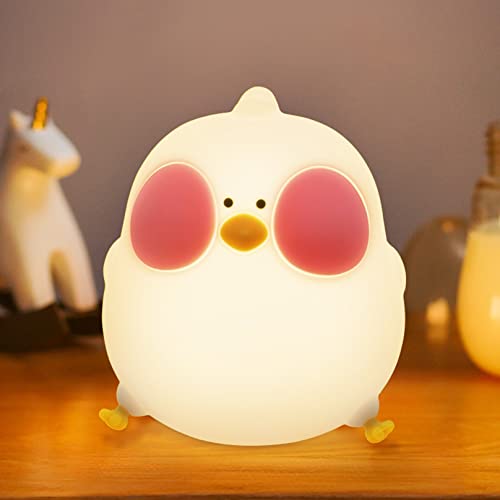 Squishy Night Light Chick Luz LED De Silicona For Guardería Bebé Niño Pequeño Lámpara Estado Ánimo Noche Niñas Niños Lindo Dormitorio Lámpara Mesa Regalo