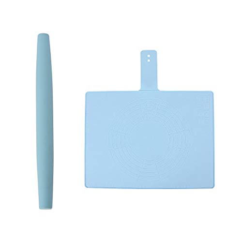 TANGGER Rodillo de Silicona y Antiadherente Tapete para Pasteleria y Amasar,Rodillo Amasador Antiadherente Tapete de Silicona,40*50cm