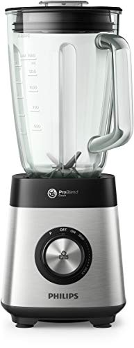 PHILIPS HR3571/90 Blender Series 5000 - Batidora de 6 Cuchillas - 1000 W - Vaso de Cristal 2L