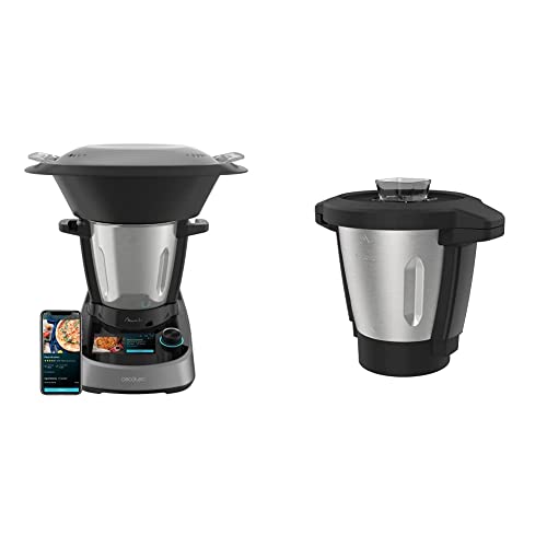 Cecotec Robot de Cocina Multifunción Mambo Touch con Jarra Habana Easy. 1600 W, 37 Funciones, Jarra de Acero Inox de 3,3 Litros y Jarra Habana con Revestimiento Cerámico de elevada Antiadherencia