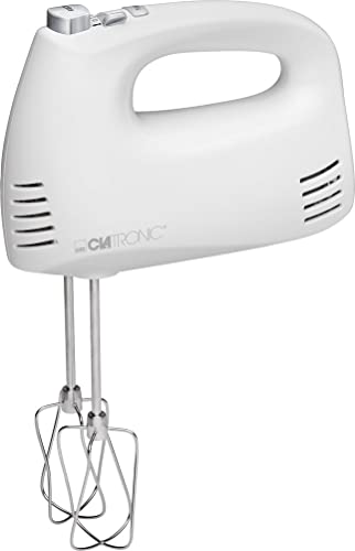 Clatronic HM 3524 Batidora de Varilla, 300 W, Acero Inoxidable, 5 Velocidades, Blanco