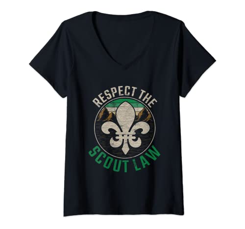 Mujer Scouts Líder Scout Respect The Scout Law Camiseta Cuello V