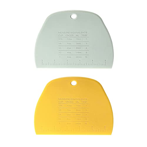 CWED 2 piezas raspador de masa,cortador de masa,rasqueta cocina,Duradero y perfecto para la cocina para cortar masa, alisar pasteles y más