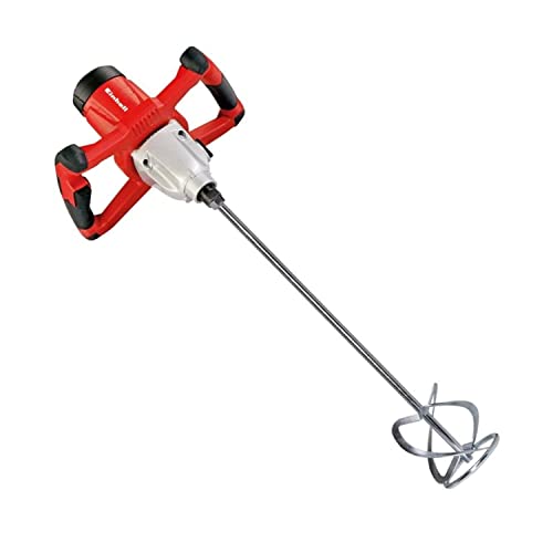 Einhell Mezclador de pintura y mortero - TE-MX 1600-2 CE - 1600 W , montaje de herramienta de agitación M14, electrónica de velocidad, incl. herramienta de agitación, Rojo, 325 x 330 x 210 mm