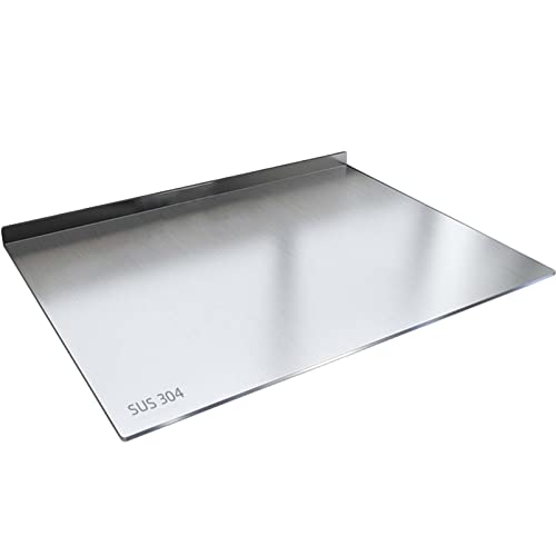 Tabla Cortar Cocina Tabla amasar acero inoxidable doblado 2 cm Tabla De Cortar Encimera De Cocina para carne, queso, tablas de corte (Espesor:1.5mm-30X40cm)