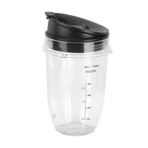 YFJLOVE Piezas de batidora de Cocina 18oz Blender Contenedor Tapa Lid Juicer Jar Jar Jarras Jarra Ajuste for Ninja 900w 1000w Piezas de Repuesto de la licuadora