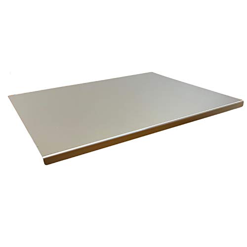 Tabla De Cortar Encimera De Cocina En Acero Inoxidable Satinado | Mesa de trabajo para Cocina Bar Restaurante | Mesa de trabajo para amasar pizza pan dulce | Estera | 500x500 Pliegue 20mm