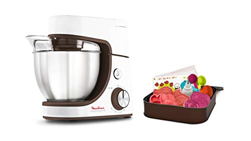 Moulinex Pâtissier Masterchef Gourmet Baking with Kids-Robot pastelero, Acero Inoxidable