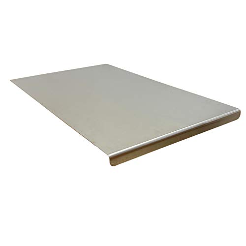 Tabla De Cortar Encimera De Cocina En Acero Inoxidable Satinado | Mesa de trabajo para Cocina Bar Restaurante | Mesa de trabajo para amasar pizza pan dulce | Estera | 400x500 Doble 20mm