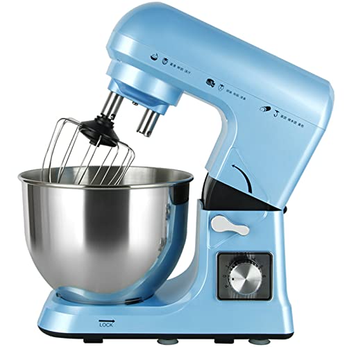 YGTMV Batidora Amasadoras Reposteria 1000W, Amasadora De Pan Para Repostería, 5L Robot De Cocina Amasador,6 Velocidades Bajo Ruido Bol De Acero Inoxidable,Azul