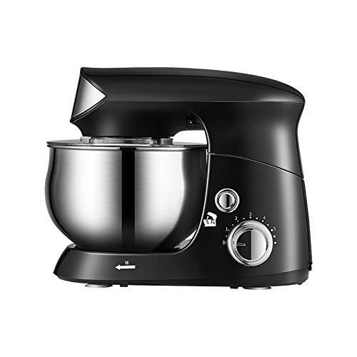 Batidoras amasadoras LB SC-216 batidores, 6 velocidades, amasadoras Inoxidable y Acero handmixer for Durabilidad y Resistencia, 600-1000 W, Negro (Color : 3.5L Capacity)