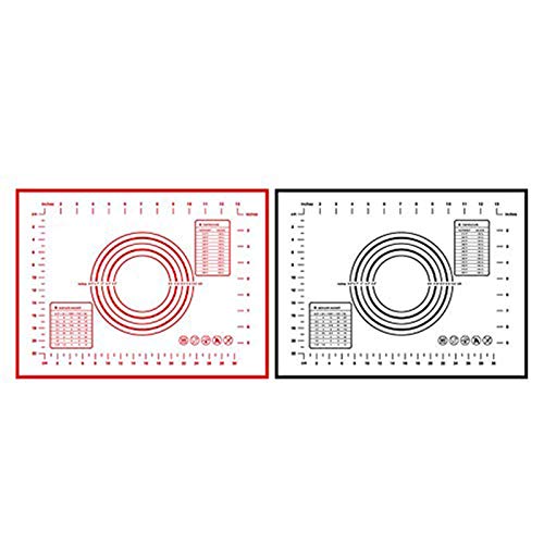Tapete Para Hornear Profesional, Con Medida, Antiadherente Silicona De Grado Alimenticio Sin BPA, Lavable Revestimientos Para Hornear Para Pastel Galleta Pizza Un Pan (40x30cm)