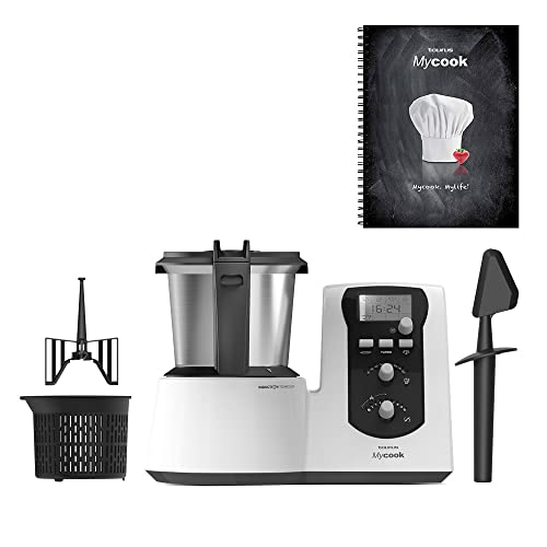 Taurus Mycook Easy - Robot de Cocina, app mycook miles de recetas gratuitas, Multifunción, 1600W, 2L, Inducción hasta 120º, incluye recetario, Vaporera, Sofrie, Amasa, turbo, cestillo