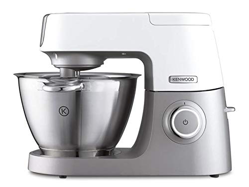 Kenwood Chef Sense KVC5010T Robot de cocina, 1100 W, capacidad de 4.6 L, acero inoxidable, color blanco y plata