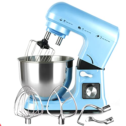 YARUMD FOOD Batidora Amasadoras Reposteria 1000W,Amasadora De Pan Para Repostería,5L Robot De Cocina Amasador,6 Velocidades Bajo Ruido Bol De Acero Inoxidable,Azul