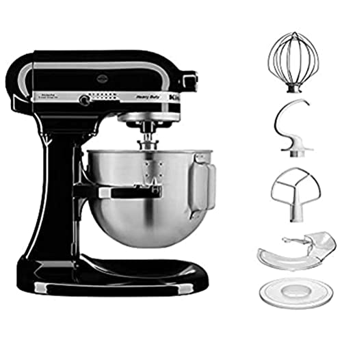 KitchenAid 5KPM5BOB Heavy Duty-Máquina de Cocina (4,8 L), ónix negro