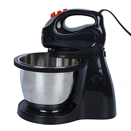 ACCLD Batidora De Mano para Batidora De Fideos Y Batidora De Sobremesa Batidora Eléctrica De Cobre Completa Adecuada para Batir Huevos, Masa, Crema Batida,Negro