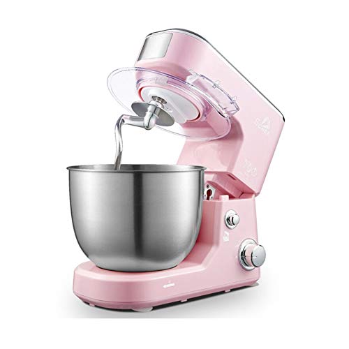 Batidoras de Varillas LB SC-216 batidores, 6 velocidades, amasadoras Inoxidable y Acero handmixer for Durabilidad y Resistencia, 600-1000 W, Rosa (Color : 4L Capacity)