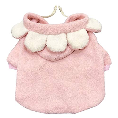 Pétalo de la flor linda ropa for perros de dibujos animados estiramiento suéter con capucha Método amasado Corgi Pequeña y Mediana ropa caliente del perro de otoño e invierno ( tamaño : M-(8-10.5kg) )