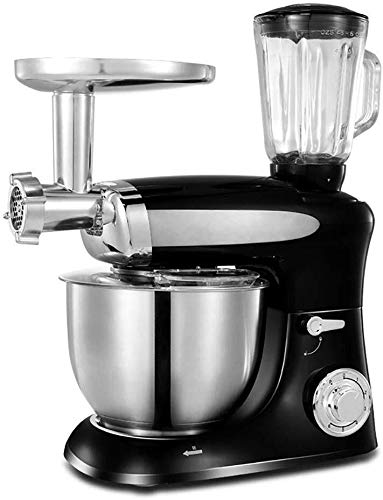 Batidoras de Varillas Soporte de múltiples funciones del mezclador con cabeza inclinable acero inoxidable 6.5L Chef Máquina Inicio automático batidor de huevo, pasta, mezclador for picar carne, jugo d