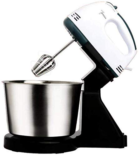 JINHH 100w Cocina Cake, Mezclador De La Mano, 7 Velocidad De La Torta del Mezclador con El Almacenaje Multi Base De 7 Velocidades con 2 litros De Acero Inoxidable Tazón Gancho Amasador