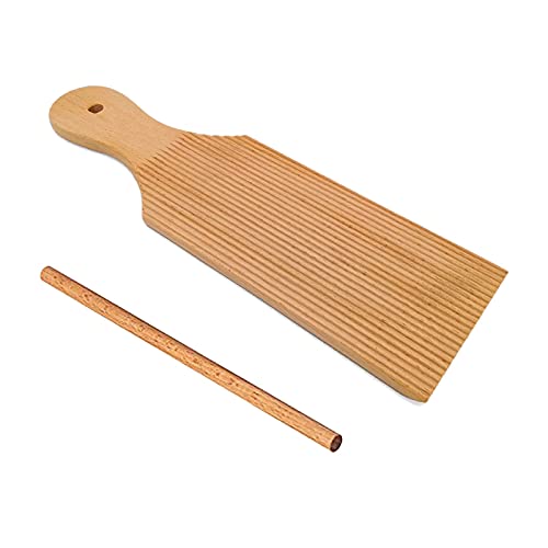 YUMIN Fideos Mesa de Mantequilla de Madera y Paletas para Hacer FáCilmente Pasta y Mantequilla Antiadherente Tablero de Pasta Rodillo de ñOquis