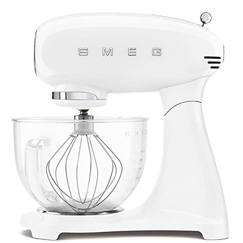 Smeg SMF13WHEU Robot de Cocina, 800 W, Vidrio, 10 Velocidades