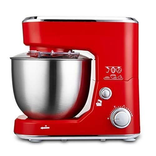 Batidoras amasadoras Pequeño automática batidor de huevo, Masa mezclador, cocinero máquina batidora de pie de acero inoxidable 5L con cabeza inclinable de 3 marchas casera de múltiples funciones de la