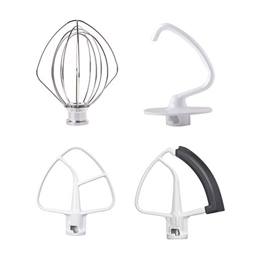 Juego de accesorios con gancho para amasar, batidor plano, mezclador flexible para robot de cocina Kitchenaid Artisan Classic Ultra 5KSM