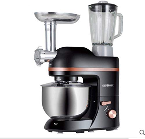 JINHH 5L Inoxidable Mezclador Bowl, 7 Rápida Y Turbo Eléctrico Masa Mezclador Huevos Batidor, 1000W, Acero Pilas con Exprimidor Grinder, Ganchos para Masa De Componentes