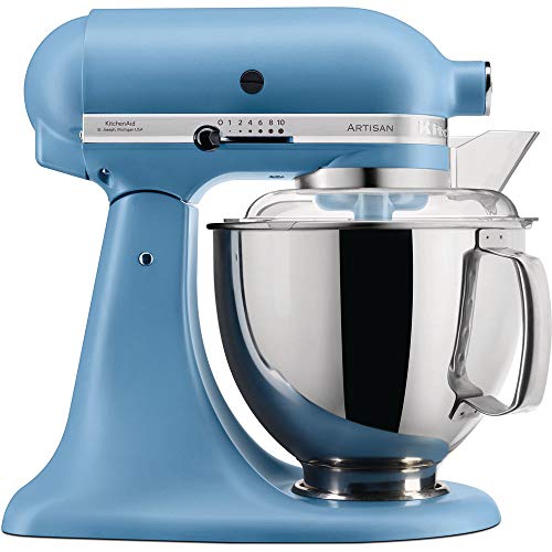 KitchenAid Artisan - 5KSM175PSEVB - Robot de cocina de 4,8 L con equipamiento profesional y accesorios adicionales - color Velvet Blue