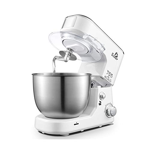 Batidoras de Varillas LB SC-216 batidores, 6 velocidades, amasadoras Inoxidable y Acero handmixer for Durabilidad y Resistencia, 600-1000 W, Blanco (Color : 4L Capacity)