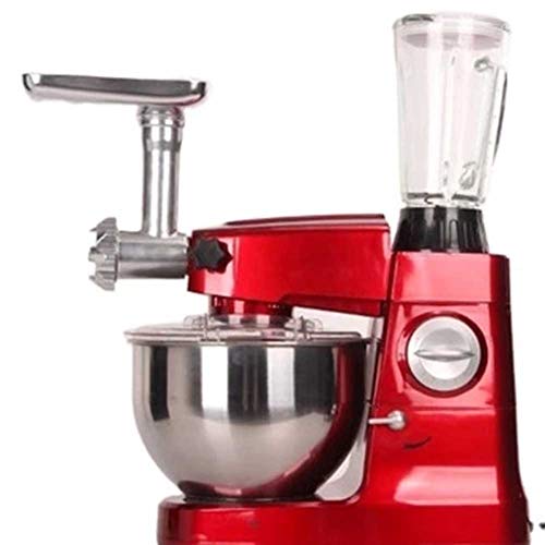 Multifuncional Batidora Amasadora,8L Cocina Batidora Pie, De 6 Velocidades Inoxidable Mezcladores Acero,1200W Domésticos Cocina Máquina Picar Carne Batidora Exprimidor Masa Pan Mezclador,Rojo