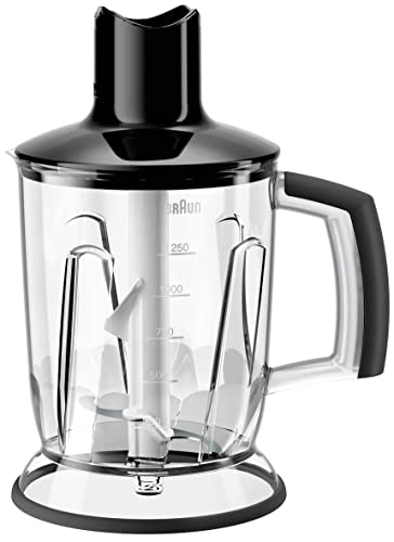 Braun Hogar MQ40 Black MultiQuick - Batidora de Jarra / Trituradora de Hielo, Accesorio de Batidora de Mano, Acero Inoxidable, Plástico, color Negro