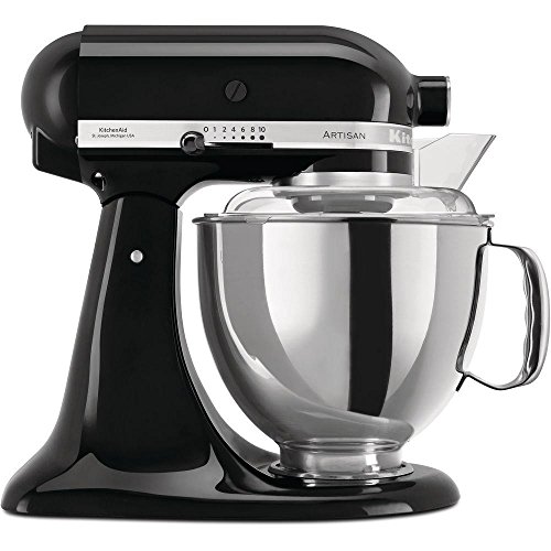 KitchenAid Artisan - 5KSM175PSEOB - Robot de cocina de 4,8 L con equipamiento profesional y accesorios adicionales - color Negro Onix