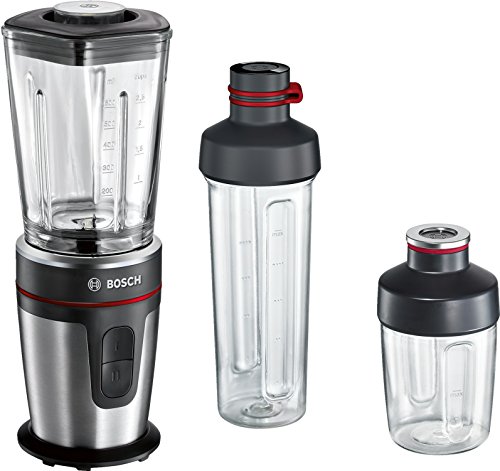 Bosch MMBM7G3M VitaStyle Mixx2Go Batidora de vaso, 350 W, 600 ml, color negro, negro