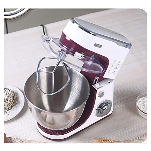 Batidoras amasadoras LB E-1042D batidores, 10 velocidades, Acero Inoxidable y amasadoras handmixer for Durabilidad y Resistencia, 1000 W, Blanco Rosado